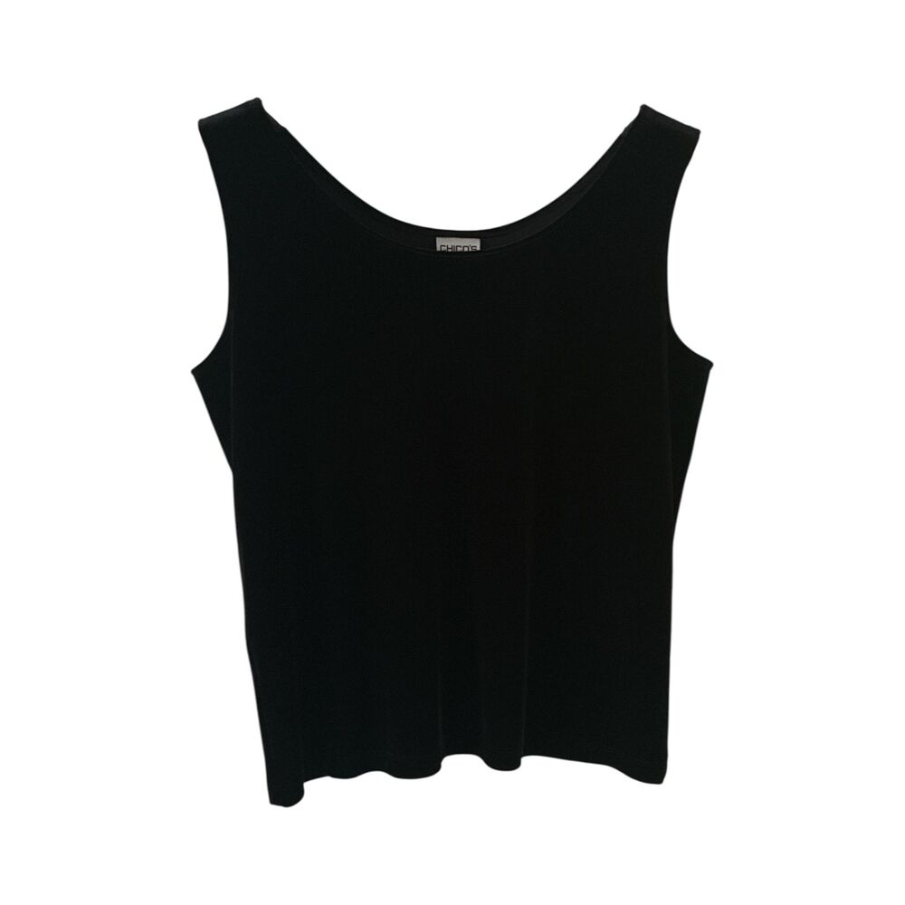 Chico’s Velvet Sleeveless Tank Top Size 3 | Black